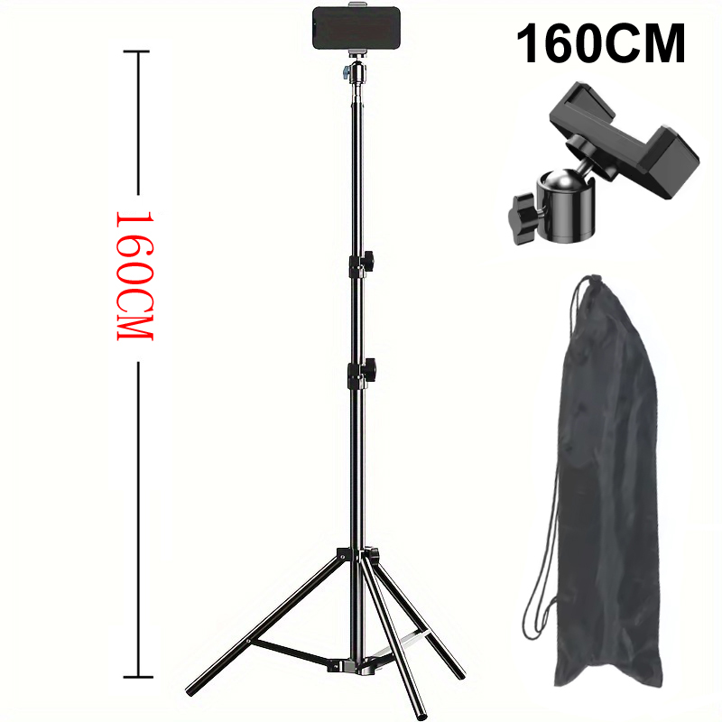 Photography Video Lighting Kit With Adjustable Tripod Stand - 160cm Live Broadcast Photo Tripod Landing