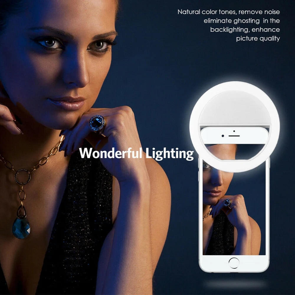USB Rechargeable LED Selfie Ri - Photography Lighting Spotlight recension och pris