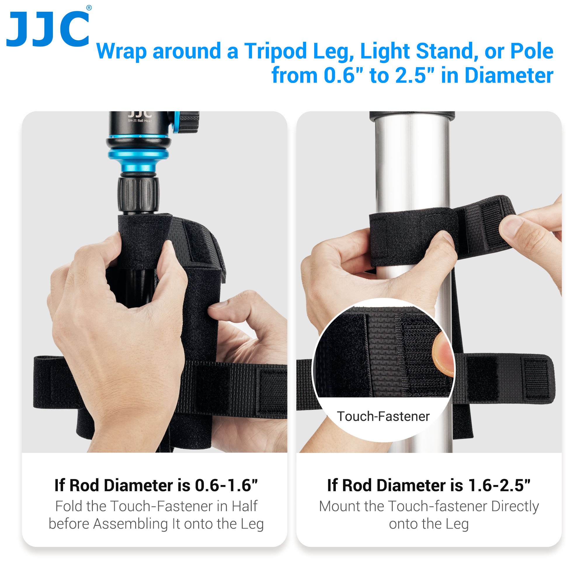 JJC Equipment Mounting Strap C - Photography Video Lighting Kit With Adjustable Tripod Stand recension och pris