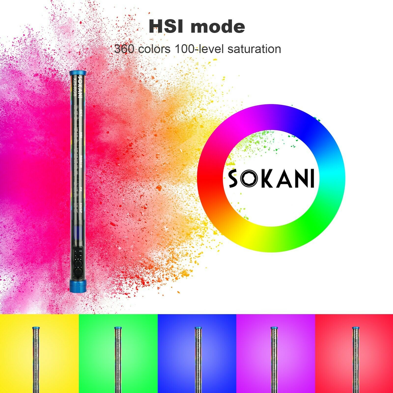 Sokani X25 RGB LED Video Light - Photography Lighting App recension och pris