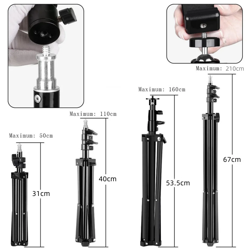 RP01-B Heavy Duty Metal Alloy  - Photography Video Lighting Kit With Adjustable Tripod Stand recension och pris