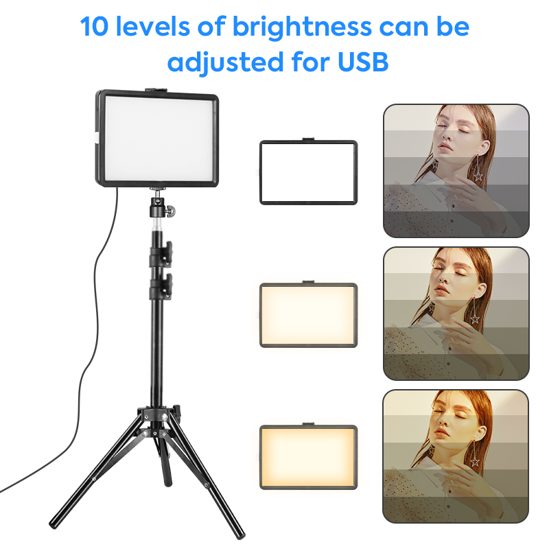 LED Video Light Kit 2Pcs Dimma - Photography Video Lighting Kit With Adjustable Tripod Stand recension och pris